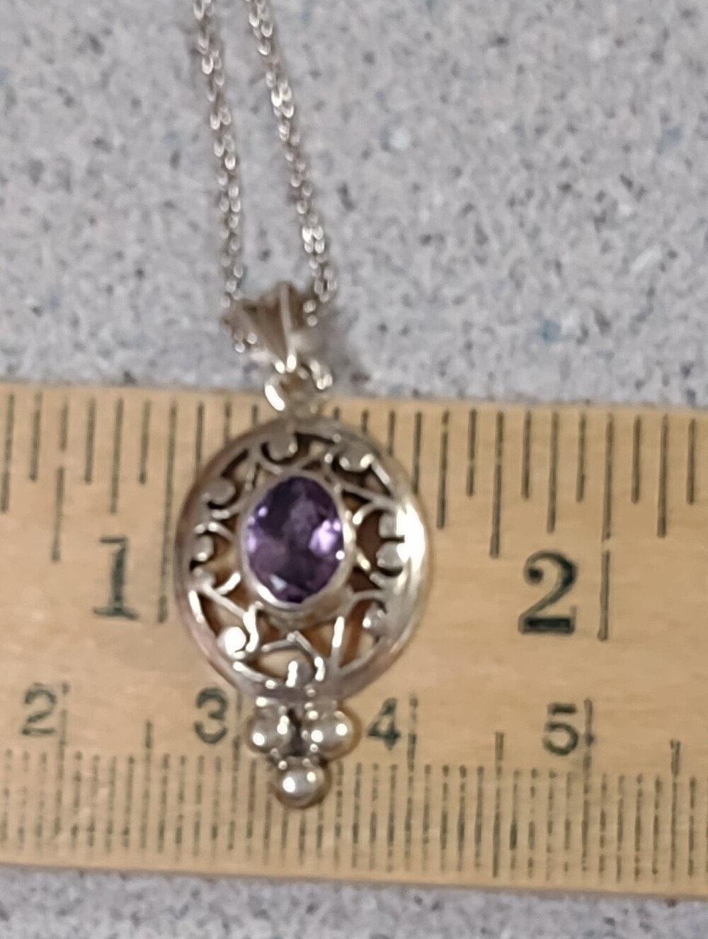 Amethyst Sterling Necklace - Picture 5 of 5